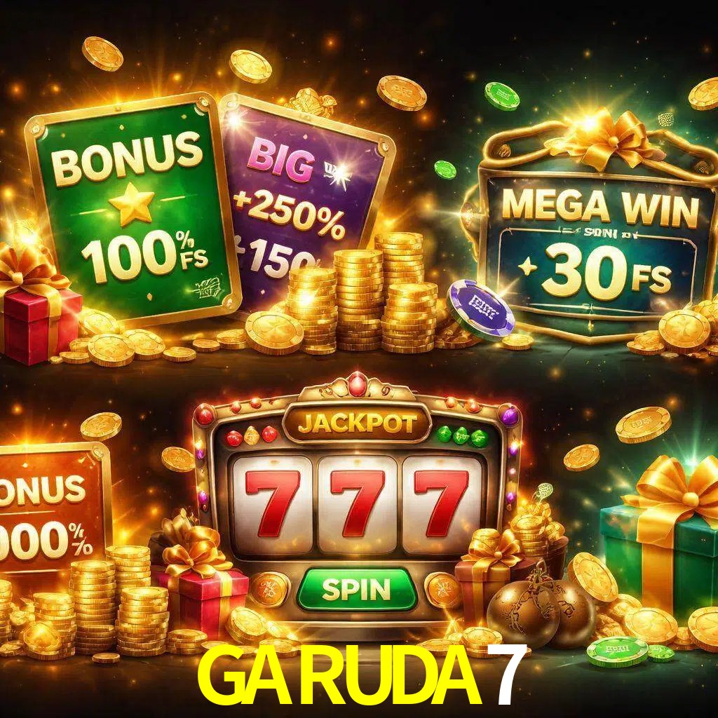 Tipos de bonos GARUDA7 incluyendo recompensas de bienvenida y promociones continuas